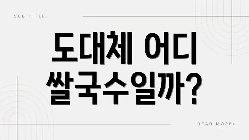 도대체 어디 쌀국수일까?